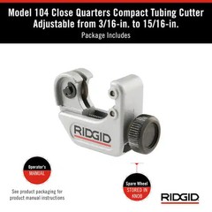 3/16 in. to 15/16 in. 104 Close Quarters Copper, Aluminum, Brass, and Plastic Tu