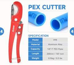1807CN PEX Crimp Tool Kit w/Cutter & Ring Removal for 1/2&Prime; & 3/4&Prime; PEX