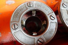 RIDGID NO, 700 POWER DRIVE PIPE THREADER WITH DIE HEADS IN BOX, 1/2-2&Prime;