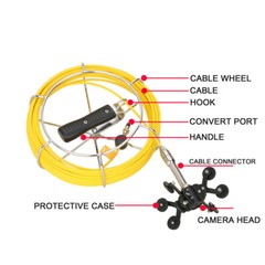 1000TVL Pipe Inspection Camera Self-levelling 512HZ 7&Prime; 40M Drain Sewer Camera