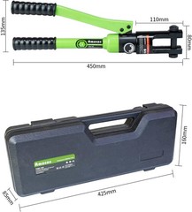12 Ton Output Pressure Hydraulic Crimping Tool with 9 Standard Dies, Professiona