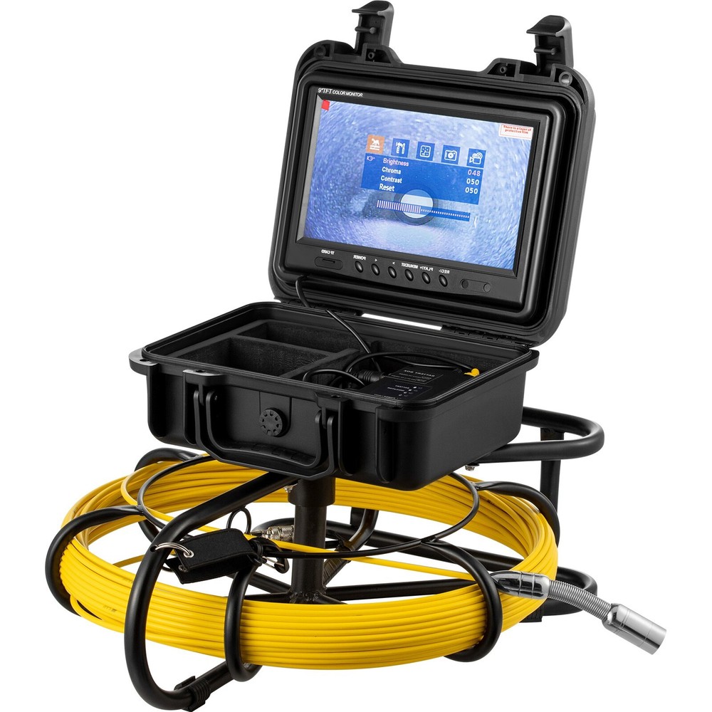 9&Prime; 40m/150ft Sewer Pipe Inspection Camera DVR HD 1200 TVL IP68 Waterproof