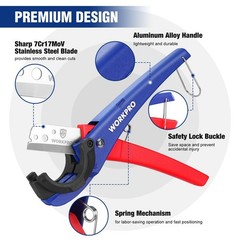 PEX Hose Cutter &ndash; 1/8&Prime; to 1-5/8&Prime; Cutting Capacity, 30&deg; & 45&deg; Angles, Tubing Cutt