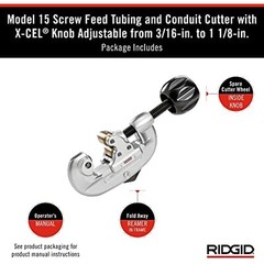 Ridgid 32920 model 15 Screw Feed Tubing Cutter, 3/16&Prime; To 1-1/8&Prime; Tube Cutter