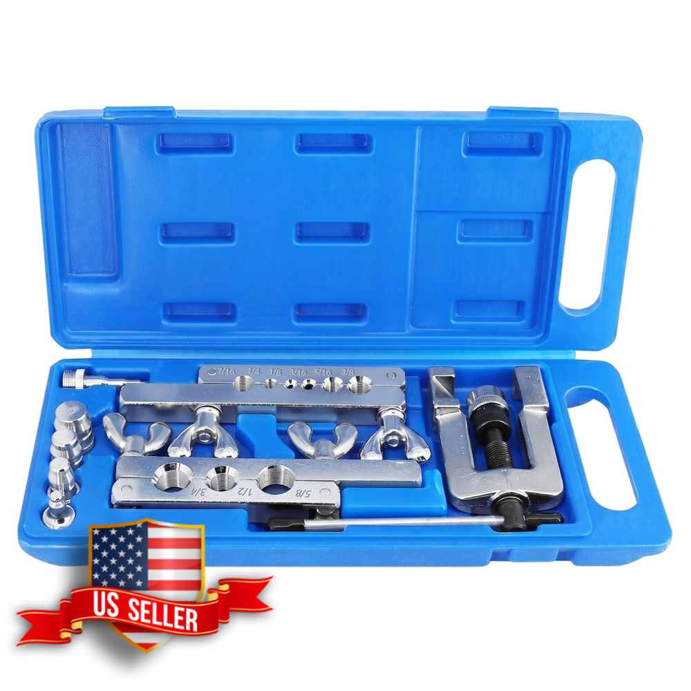 Flexzion Copper Tube Flaring Tool Kit 45 Degree with Carrying Case