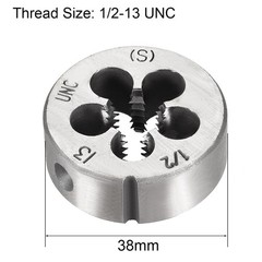 1/2-13 UNC Round Dies Machine Thread Threading Dies 1.5&Prime; OD Tool Steel