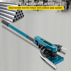 Uimoso 3/8&Prime;-1&Prime; Pipe Bender Manual Tube Bender Set Bench Bending Machine 7 Dies