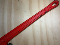 RIDGID 24&Prime; Straight Pipe Wrench 3&Prime; Capacity, Made in USA, Nice !