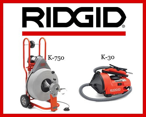 Ridgid Auto-Clean K-30 Sink Machine (55808) & Ridgid K-750 Drum Machine (42007)