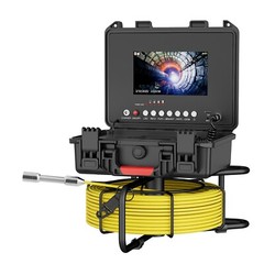 MAOTEWANG Sewer Camera, 98.4 ft/30 m, 7&Prime; Pipe Drain Inspection Camera with DVR