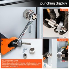 Manual Knockout Hole Punch Driver Kits 1/2&Prime;,3/4&Prime;,1&Prime;,1-1/4&Prime; Electrical Conduit&hellip;