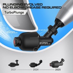 AMPFORCE &zwnj;Electric Toilet Plunger for Bathroom, High-Pressure Air Ink Black
