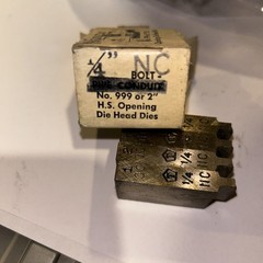Toledo Beaver QO Type Bolt Threader Dies 1/4-20 UNC Bolt