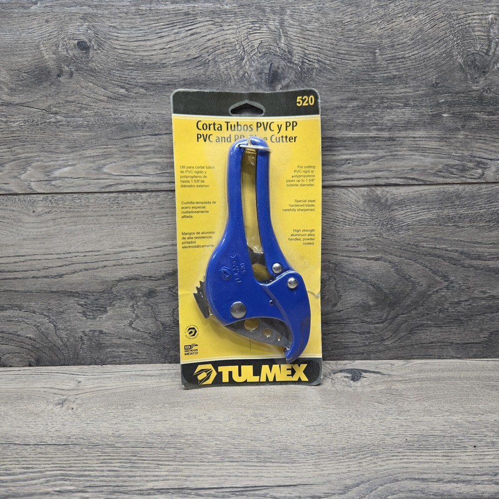 Tulmex 520 Heavy Duty PVC PP Pipe Cutter With Metal Handle 1- 5/8&Prime; (42mm) New