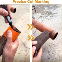 10PCS Pipe Cutting Guides, Precision Pipe Saddle Template, Artificial Leather Pi
