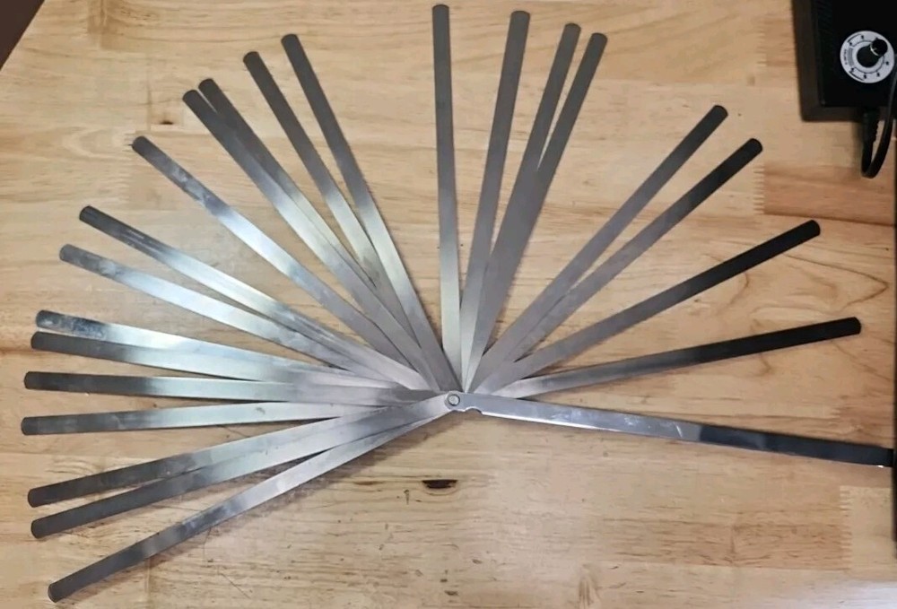 Proto J000TL 1/2&Prime; x 12&Prime; 25 Blade Long Feeler Gauge Set with Steel Blade Holder