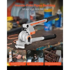 3 in 1 Lever Pipe Tube Bender for 1/4&Prime;, 3/8&Prime;, 1/2&Prime; O.D. 0-180&deg; Bending