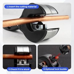 2-in-1 Ratcheting Tubing Cutter for Copper, PVC & Soft Metal Pipes