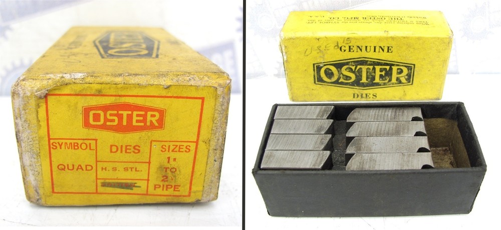 OSTER &ndash; 8C8 &ndash; QUAD &ndash; H.S. STL. &ndash; 1&Prime; to 2&Prime; Pipe 1, 2, 3, 4 (#4 has minor chip)