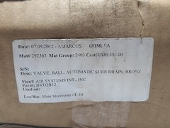 Air Systems BVD-2 Sure Drain Automatic Ball Valve Drain 115V 1Ph 60Hz Max 600 PS