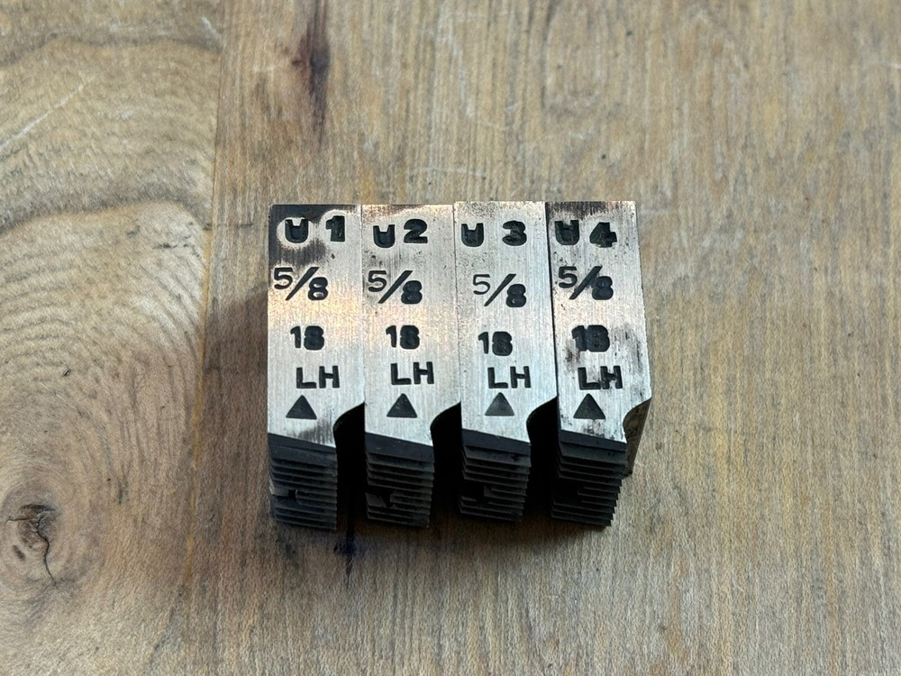 GEOMETRIC DIE HEAD CHASERS 5/8&Prime;-18 L.H. 9/16 D Chaser Set