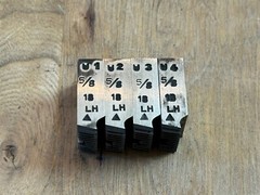 GEOMETRIC DIE HEAD CHASERS 5/8&Prime;-18 L.H. 9/16 D Chaser Set