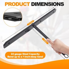 15.25 Inch Sheet Metal Hemming Tool Metal Bender For Roofing Panels Hvac Ducts &