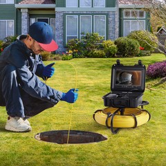 VEVOR Sewer Camera 9&Prime; 1200TVL Monitor HD Drain Pipe Inspection Camera 393ft/120m
