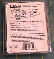 Unused Ridgid Threading Pipe Dies: 1/4 NPT 37815 RH for 0-R 00-R 11R 111 (6651)