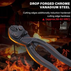 8 Inch Mini Bolt Cutters, High Leverage Compact Bolt Cutter, Anti-Slip Comfort G