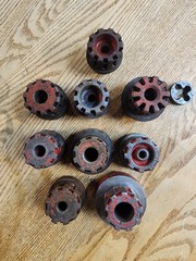 Ridgid Toledo Ratchet Dies Lot 00R 12R NPT NC Assorted Sizes USA VINTAGE