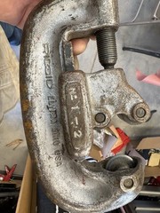 Vintage RIDGID No. 2-A Pipe Cutter &ndash; Original Grey Finish &ndash; Made in USA 1/8&Prime;-2&Prime;
