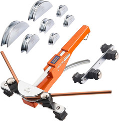 Compact Ratcheting Tube Bender Kit with 7 Dies for HVAC & Refrigeration