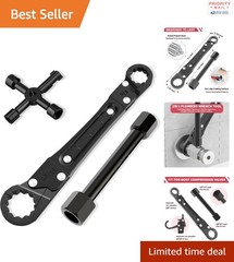 High Carbon Steel Plumbing Tool Kit 3-Piece with Sillcock Key for Tight Spaces
