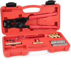 PEX Clamp Crimping Tool Kit for 3/8 to 1 Inch PEX Cinch Clamps, with 1/2 Inch PE