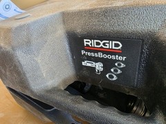 RIDGID PressBooster Steel Press Tool Kit w/ Case, Press Rings 2-1/2in & 4in