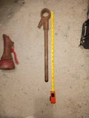 Vintage 17&Prime; Toledo Pipe Threading Machine Company Ratchet Head Handle w/ Die