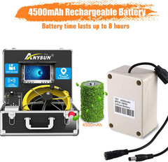 165FT Sewer Inspection Camera with Locator & 7&Prime; LCD Monitor, IP68 Waterproof
