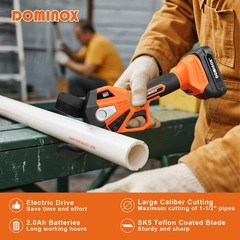 DOMINOX 18V Electric PVC Pipe Cutter, 2.0Ah Plastic Tubing Cutter, Max Cuts u&hellip;