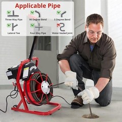 75 FT x 1/2 In Drain Cleaner Machine Electric Drain Auger Auto Feed Sewer Snake