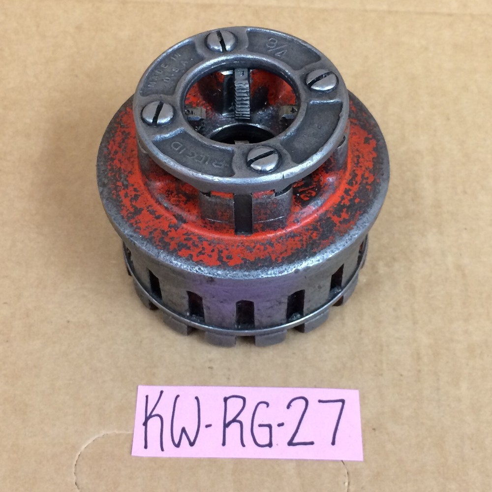 3/4&Prime; NPT RIDGID Alloy RH Hand Threader Die Head W/ Dies 12-R USA .75