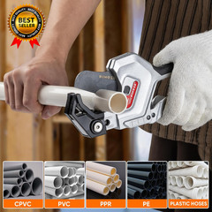 PVC Pipe Cutter 3-Gear Adjustable Cut up to 2-1/2&rdquo; Ratchet Pipe Cutter