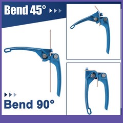 ONE Tubing Bender Tool 1/8&Prime; 3/16&Prime; 1/4&Prime; Brake Fuel Line Handheld Blue for Car