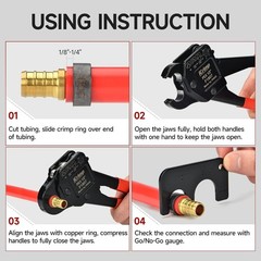 IWISS F1807 PEX Crimping Tool Set &ndash; 1/2&3/4-Inch for Tight Spaces