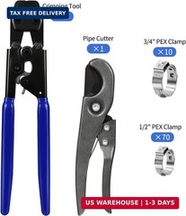 PEX Cinch Clamp Tool Kit, 3/8&Prime; to 1&Prime; PEX Pipe Clamp Cinch Tool with 1pcs Pipe Cu