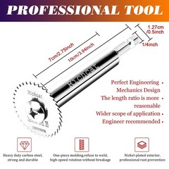 Richcat PVC Pipe Inside Cutter,Inside 1/4&Prime; Hex Shank (5 Saw Blades), Silver