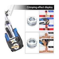 Hydraulic Copper Pipe Tube Fittings Crimping Tools with 1/2&Prime;,3/4&Prime; and 1&Prime; Dies&hellip;