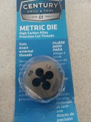 Century Drill 97608 Hexagon Metric Die, 6.0 x 1.00