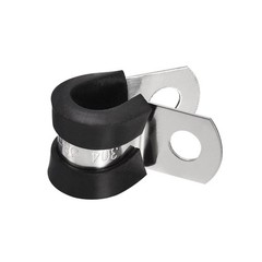 20Pcs 5/16&Prime; Cable Clamp R Shape Stainless Steel Rubber Cushioned Pipe Strap