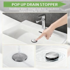 Replacement for Pfister 972098 Push-Seal Drain Assembly &ndash; Brushed Nickel Drai&hellip;